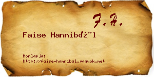 Faise Hannibál névjegykártya